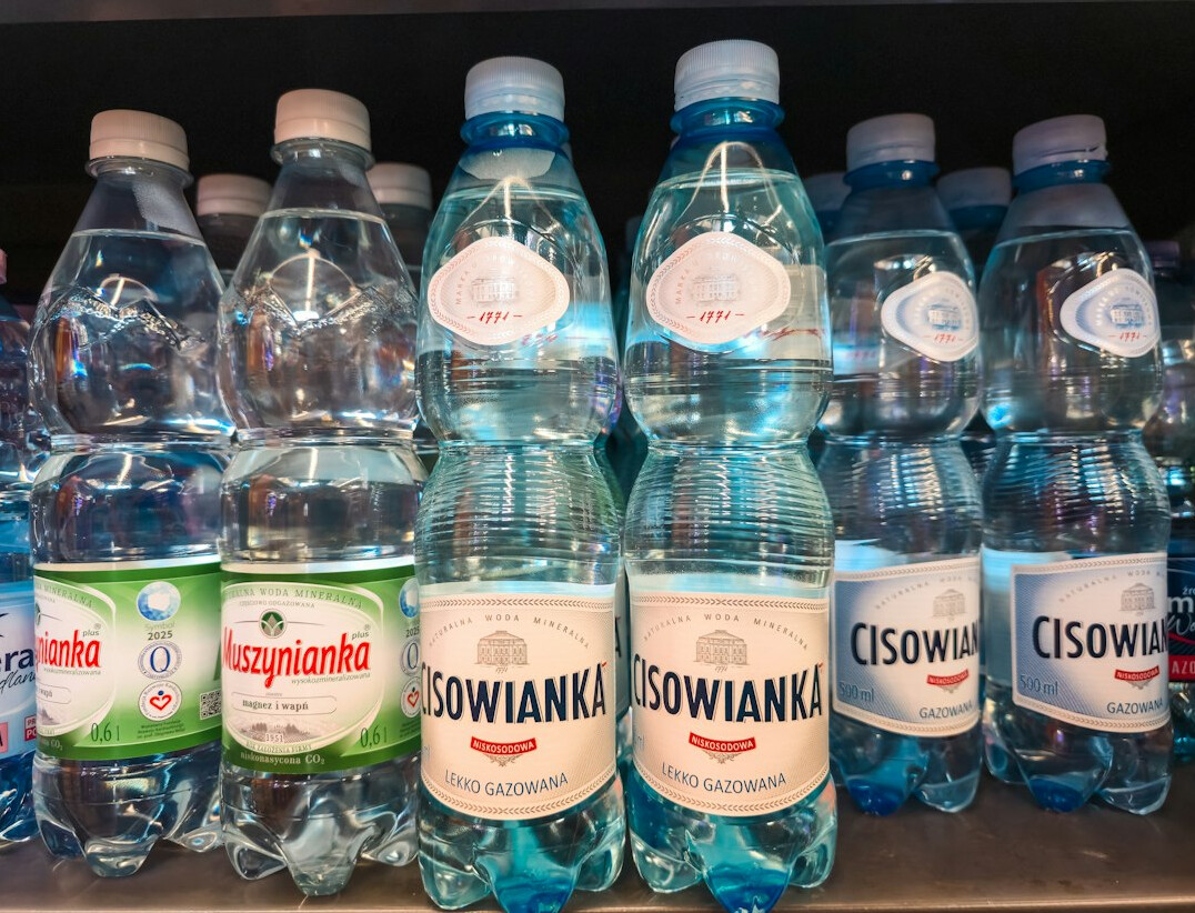 security guard in polish supermarket
